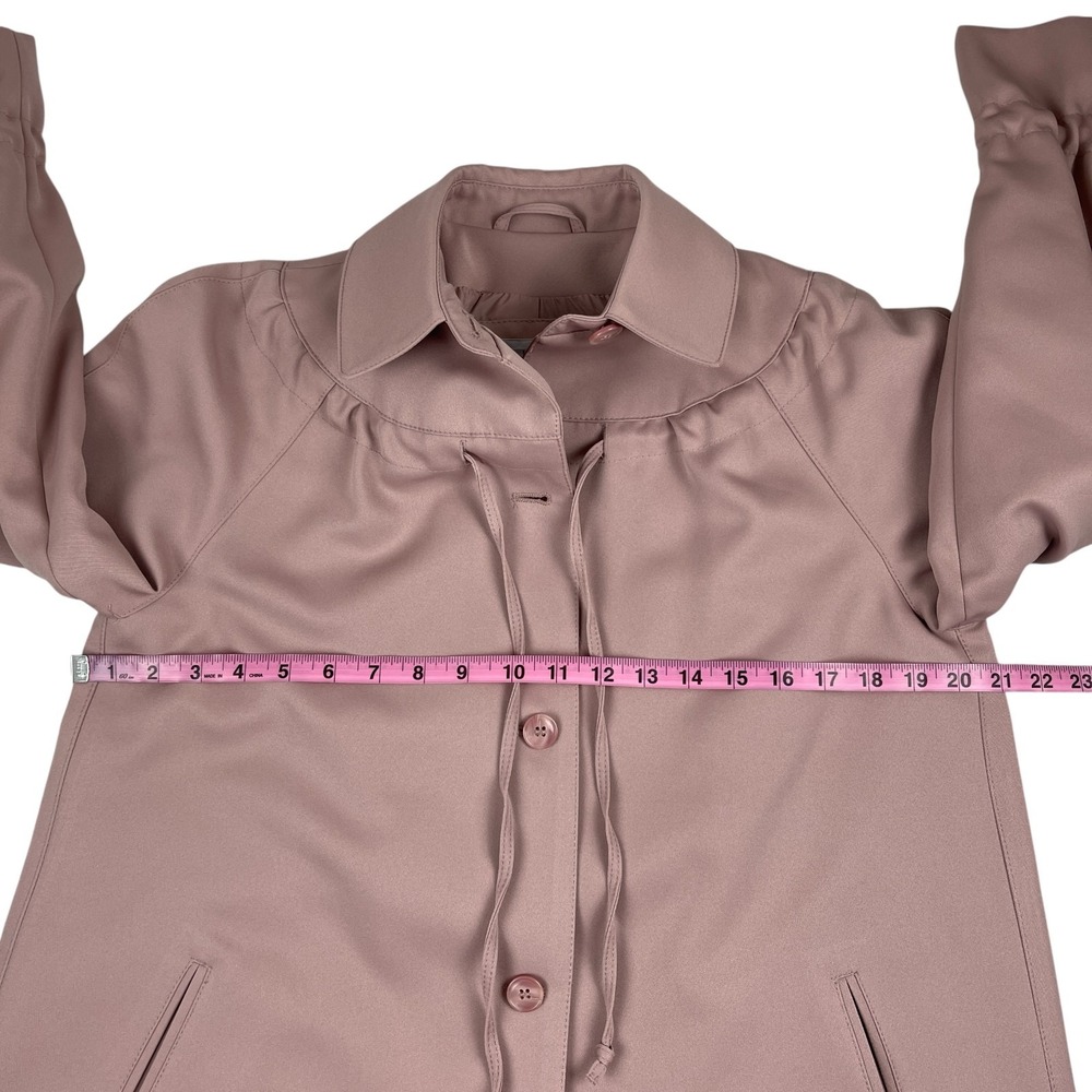 Rain Ramblers Women's Rain Coat Size 10 Mauve Long Button Front Vintage Retro - Picture 10 of 13
